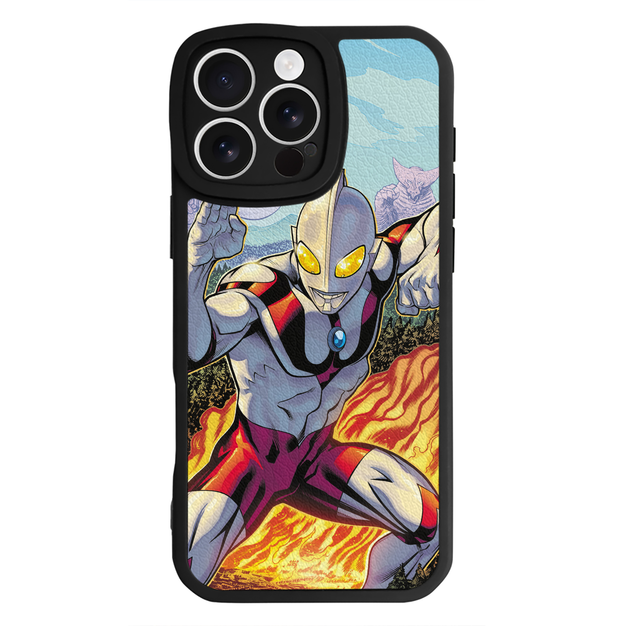 （画像用） ウルトラマン Ultraman 【iPhone 16シリーズ対応】シリコンスマホケース（レザー調） 材質：シリコン